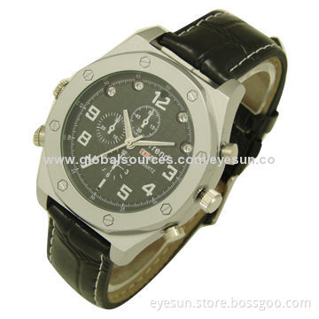 Waterproof Watch Camera/DVR, Real HD 720 Pixels and 3-megapixel, Night Vision